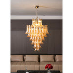 Amber Cloud Murano Glass Petals Chandelier
