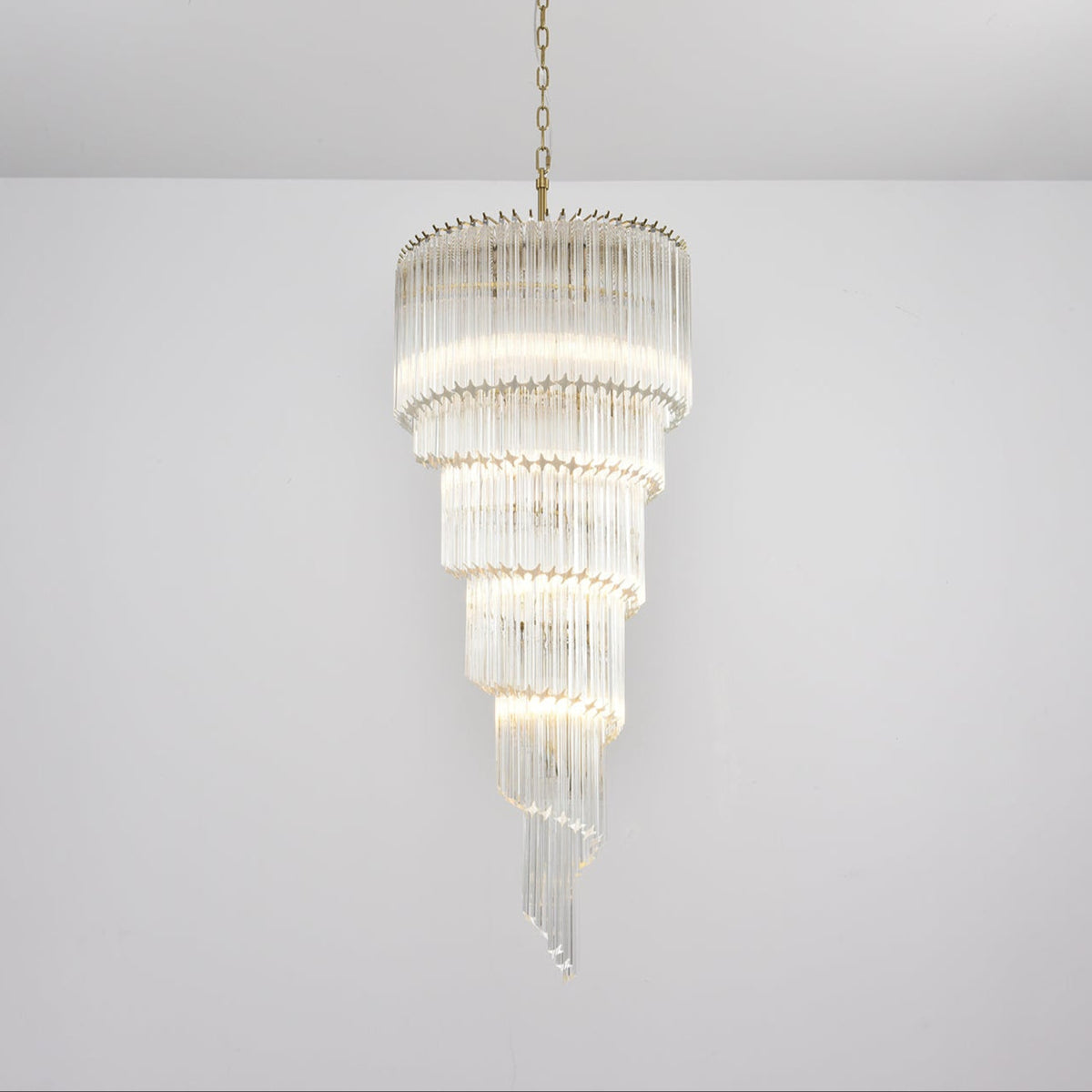 Cascada Spiral Clear Chandelier