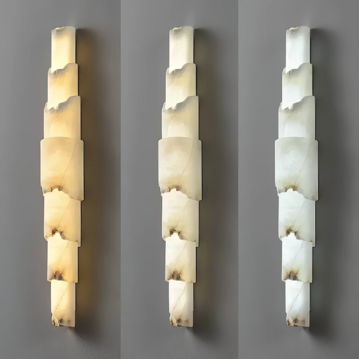 Cascading Alabaster Wall Sconce