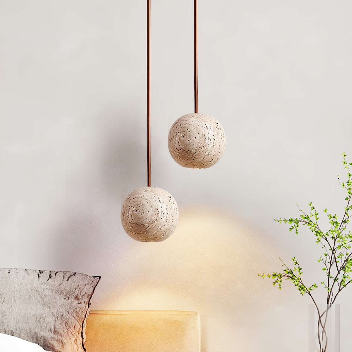 Cassia Travertine Pendant Light