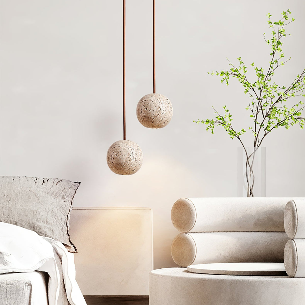 Cassia Travertine Pendant Light