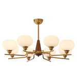 Celeste Sphere Walnut Chandelier
