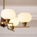 Celeste Sphere Walnut Chandelier