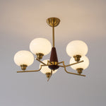 Celeste Sphere Walnut Chandelier