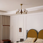 Celeste Sphere Walnut Chandelier