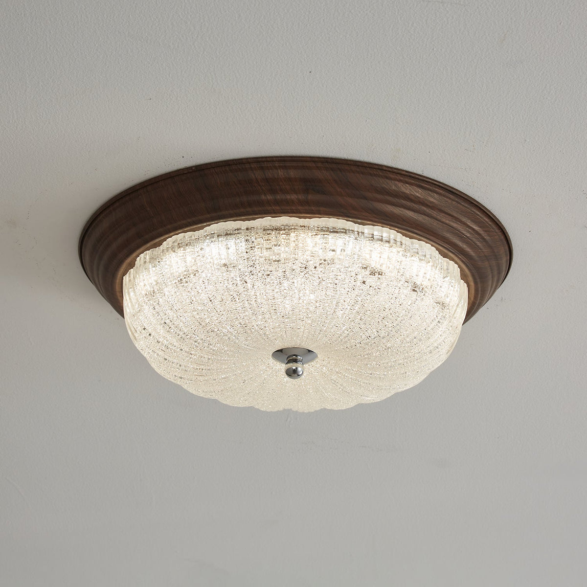 Celestia Walnut Ceiling Light
