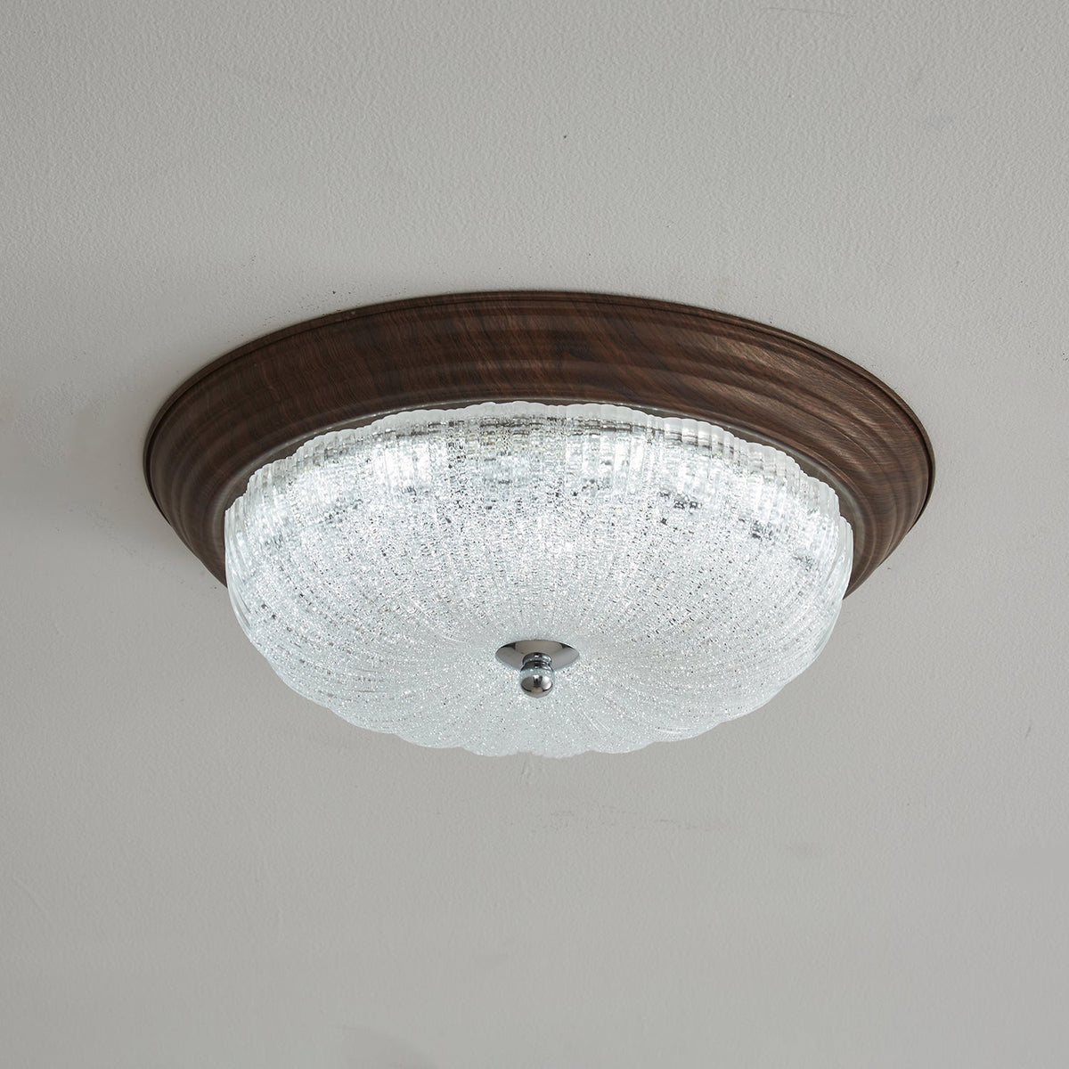 Celestia Walnut Ceiling Light