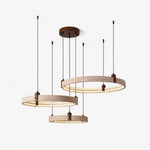 Celestial Orbit Travertine Chandelier