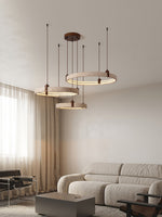 Celestial Orbit Travertine Chandelier