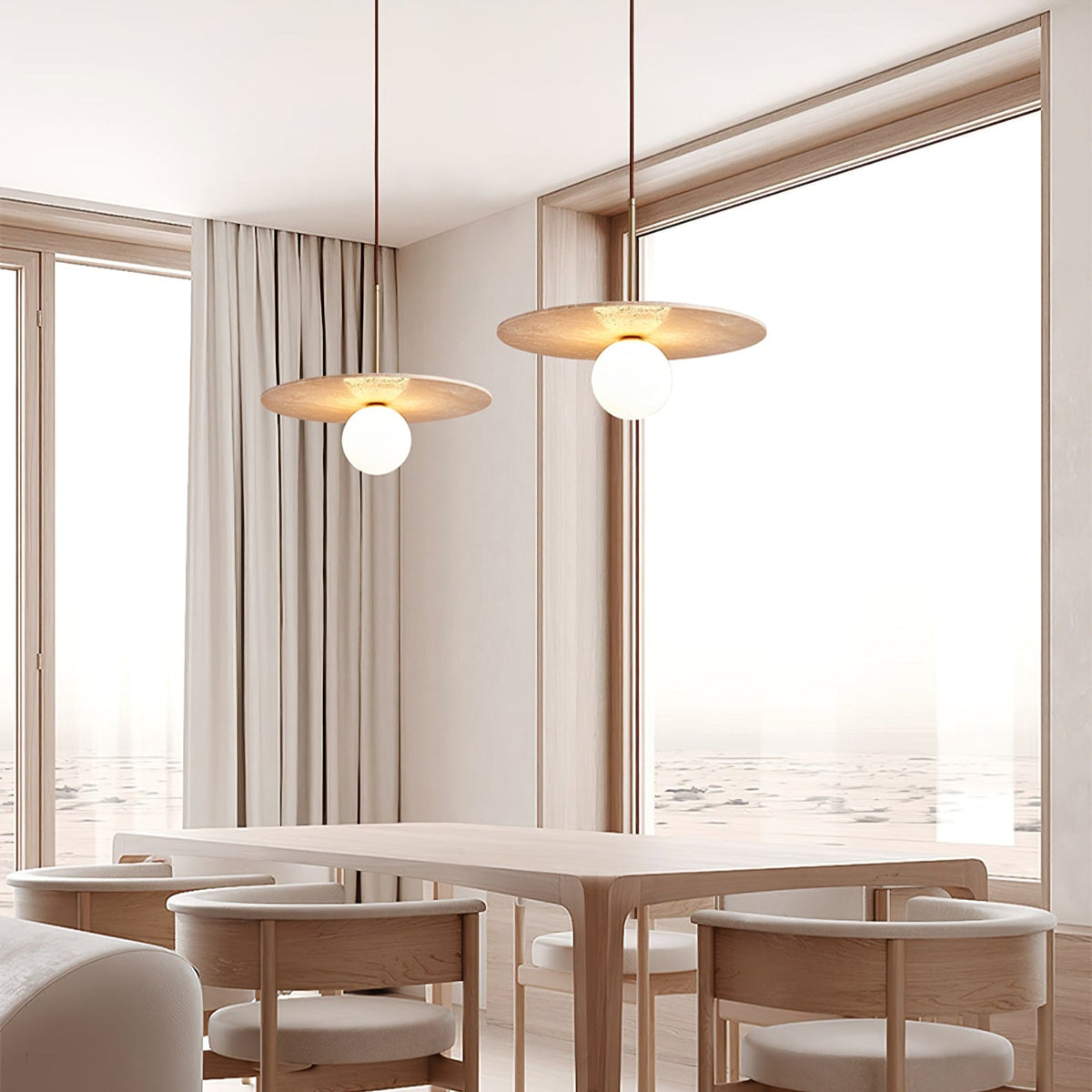 Celestial Travertine Pendant Light