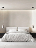 Cement Solid Wood Pendant Light 5.7"