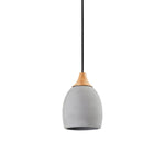 Cement Solid Wood Pendant Light 5.7"