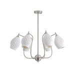 Ceramic Ribbed Chandelier