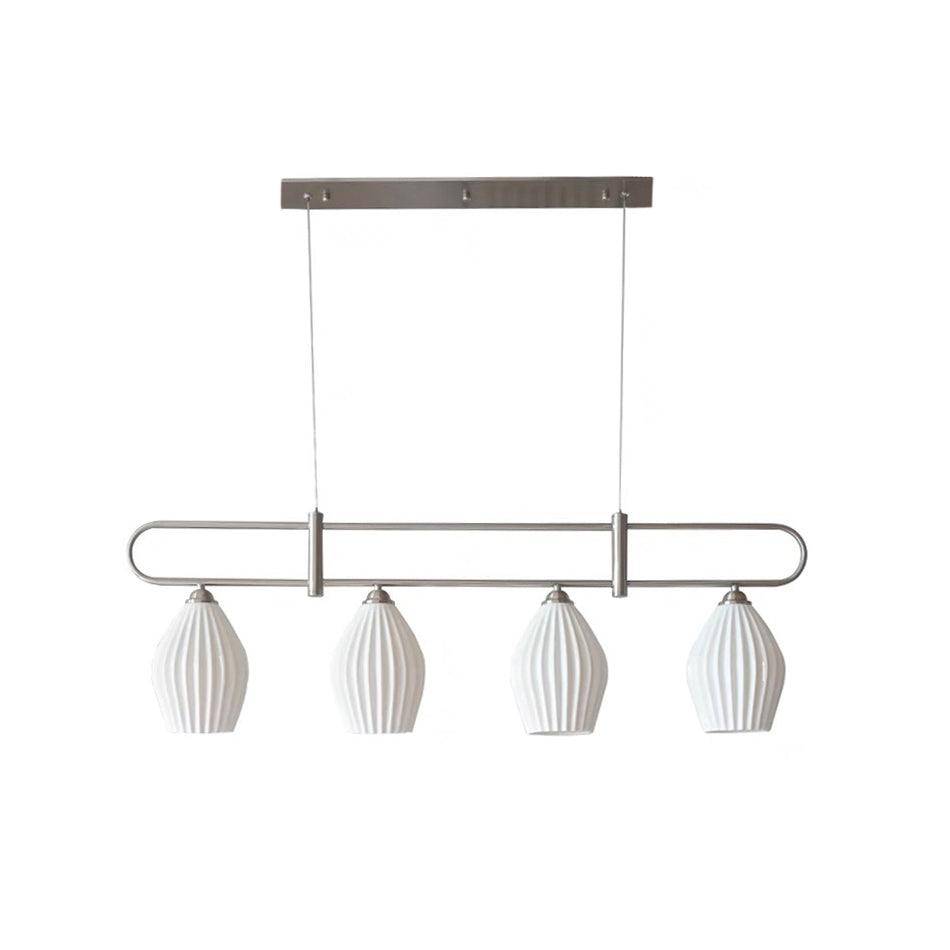 Ceramic Ribbed Pendnat Light