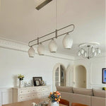 Ceramic Ribbed Pendnat Light