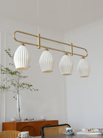 Ceramic Ribbed Pendnat Light