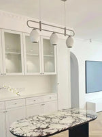 Ceramic Ribbed Pendnat Light