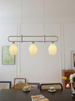 Ceramic Ribbed Pendnat Light