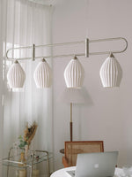 Ceramic Ribbed Pendnat Light
