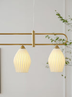 Ceramic Ribbed Pendnat Light