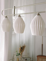 Ceramic Ribbed Pendnat Light