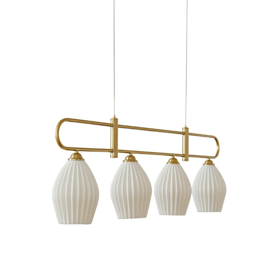 Ceramic Ribbed Pendnat Light