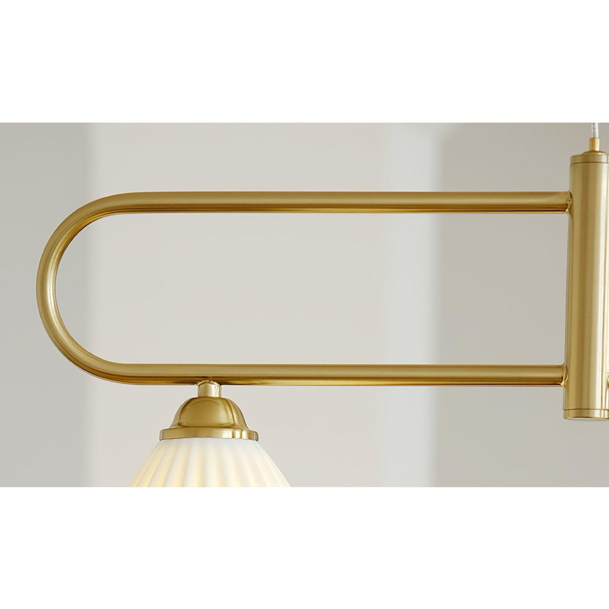 Ceramic Ribbed Pendnat Light