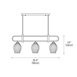Ceramic Ribbed Pendnat Light