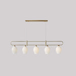 Ceramic Ribbed Pendnat Light