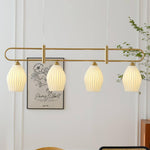 Ceramic Ribbed Pendnat Light