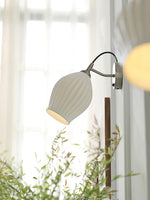 Ceramic Ribbed Wall Light 5.3"