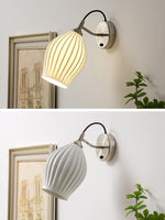 Ceramic Ribbed Wall Light 5.3"