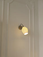 Ceramic Ribbed Wall Light 5.3"