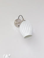 Ceramic Ribbed Wall Light 5.3"
