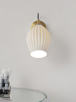 Ceramic Ribbed Wall Light 5.3"