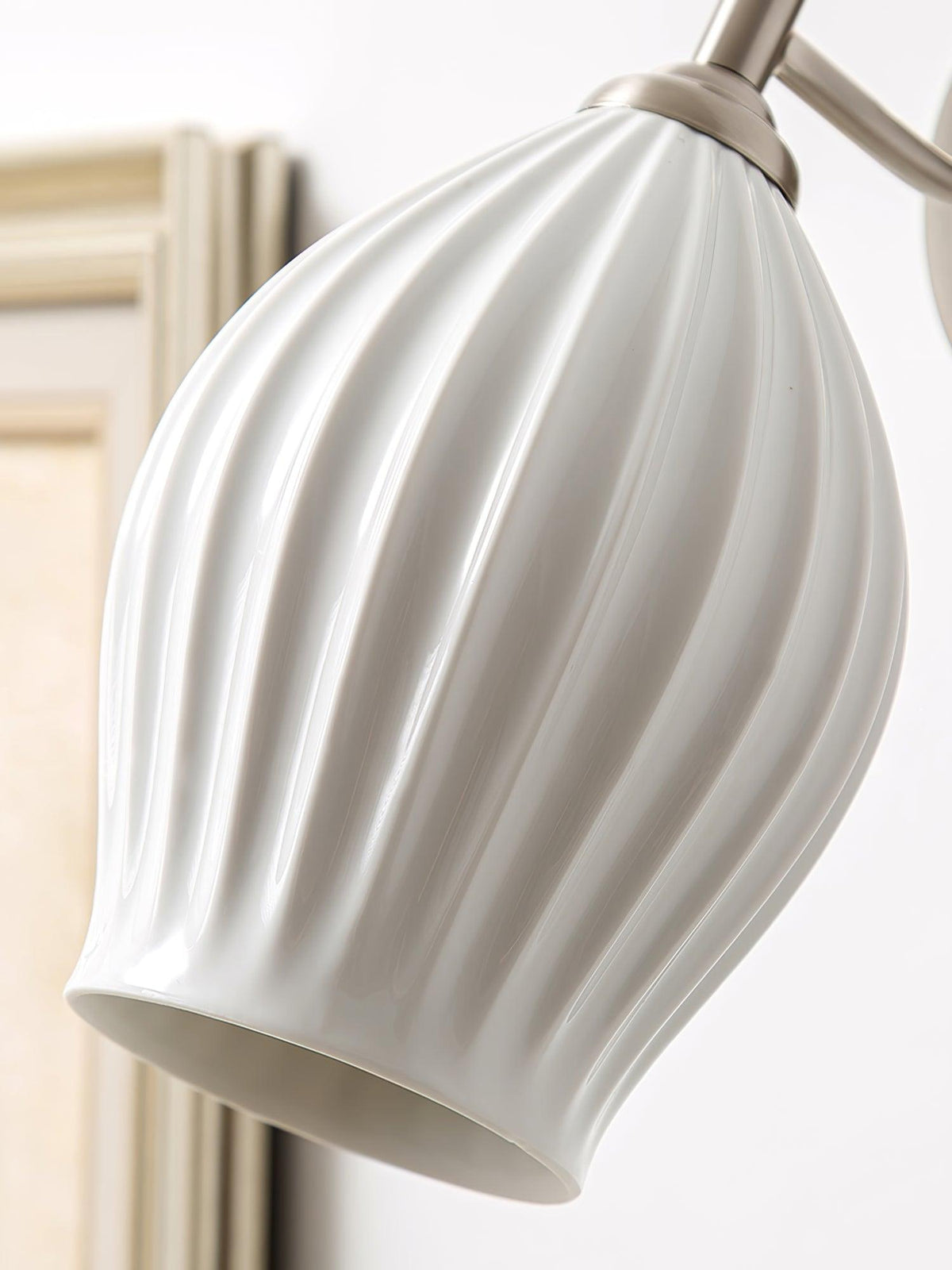 Ceramic Ribbed Wall Light 5.3"