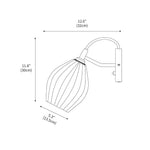 Ceramic Ribbed Wall Light 5.3"