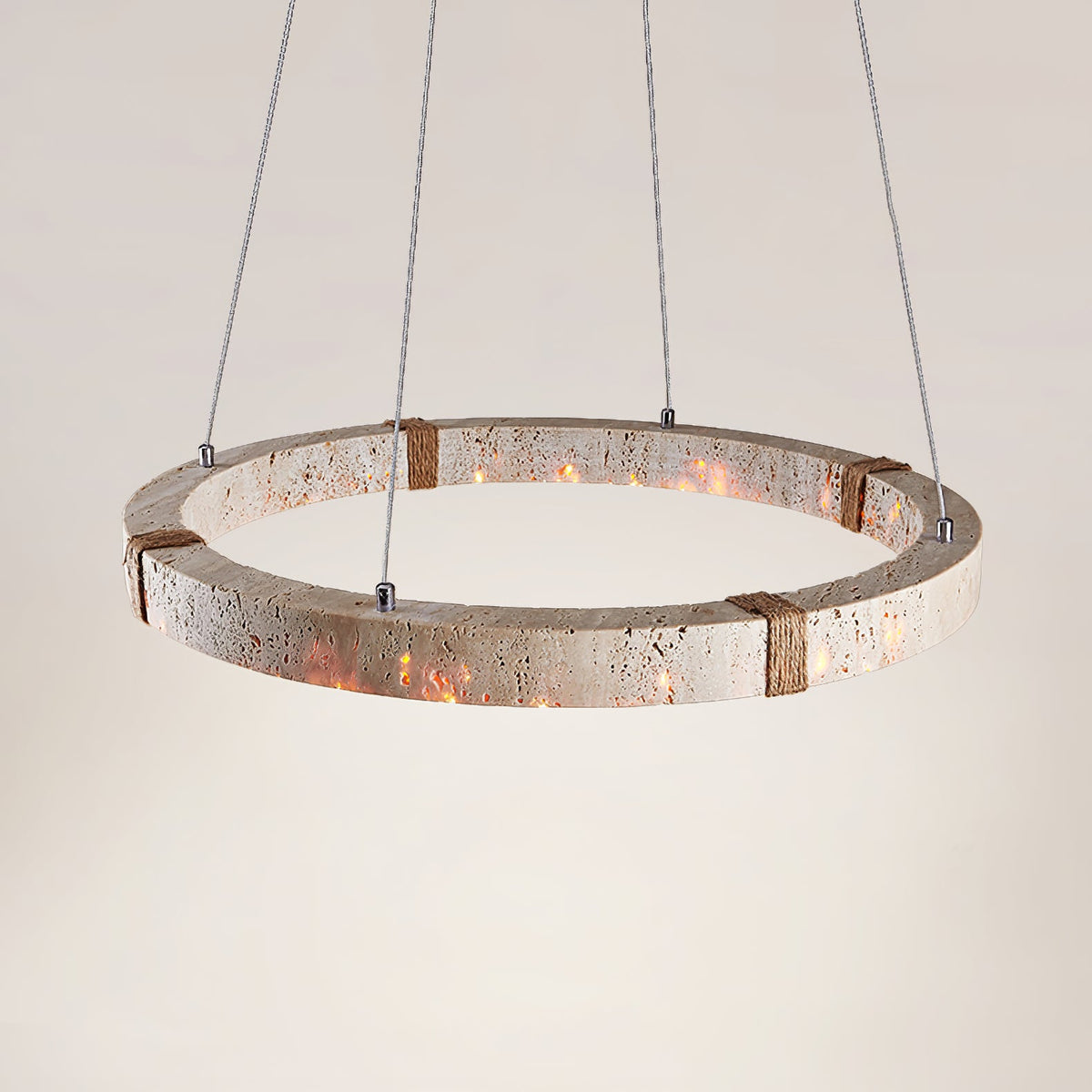Circle Travertine Pendant Lamp