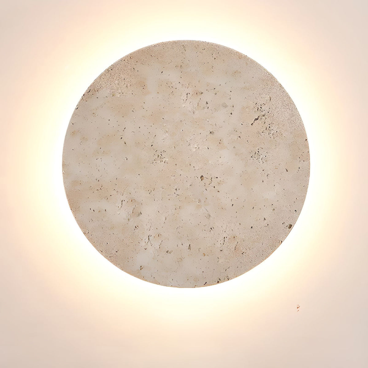 Circle Travertine Wall Lamp