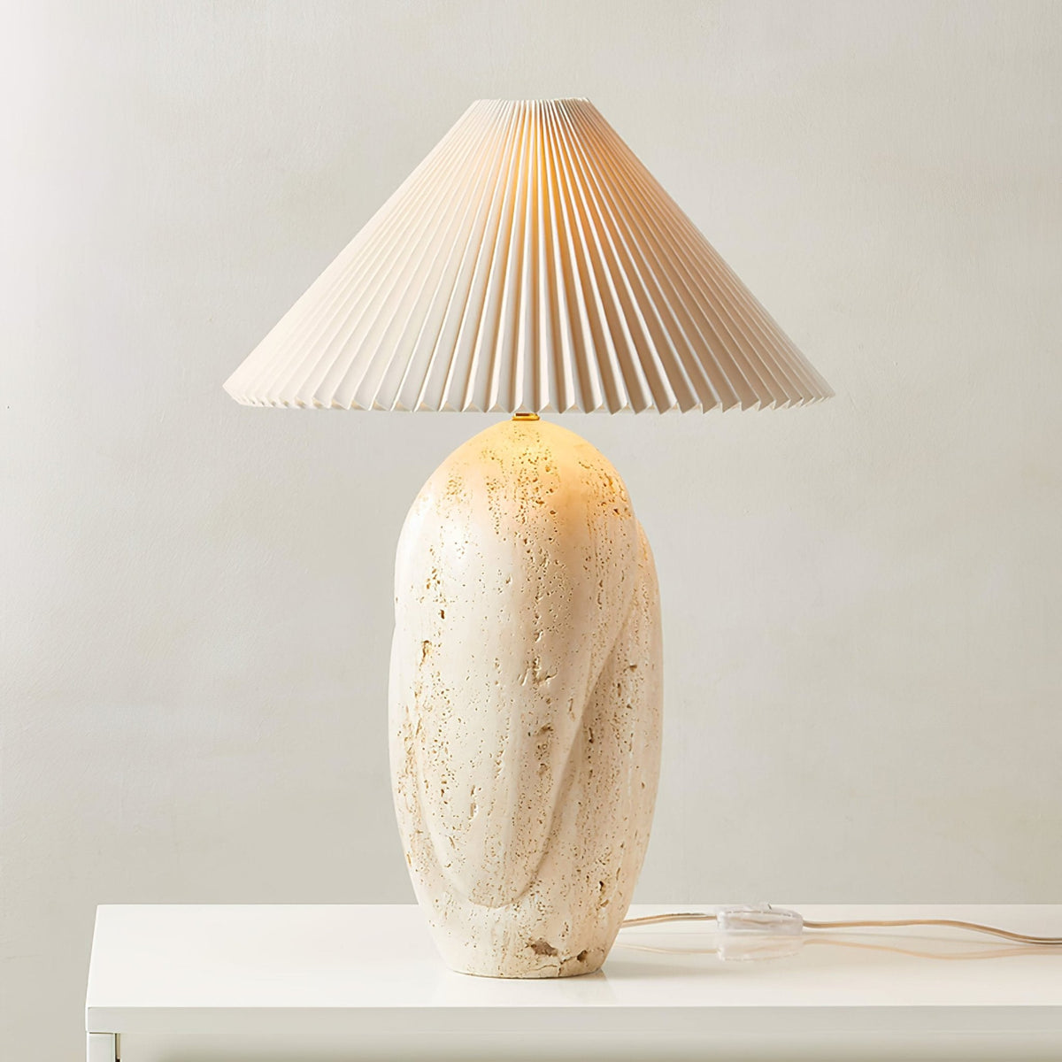 Cirra Travertine Table Lamp