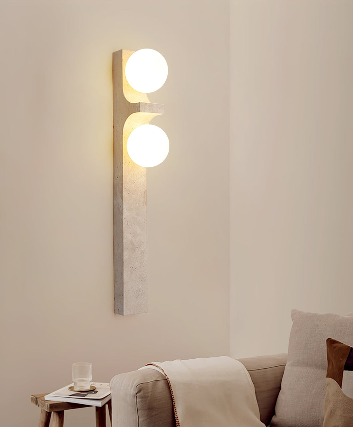 Cirra Travertine Wall Light