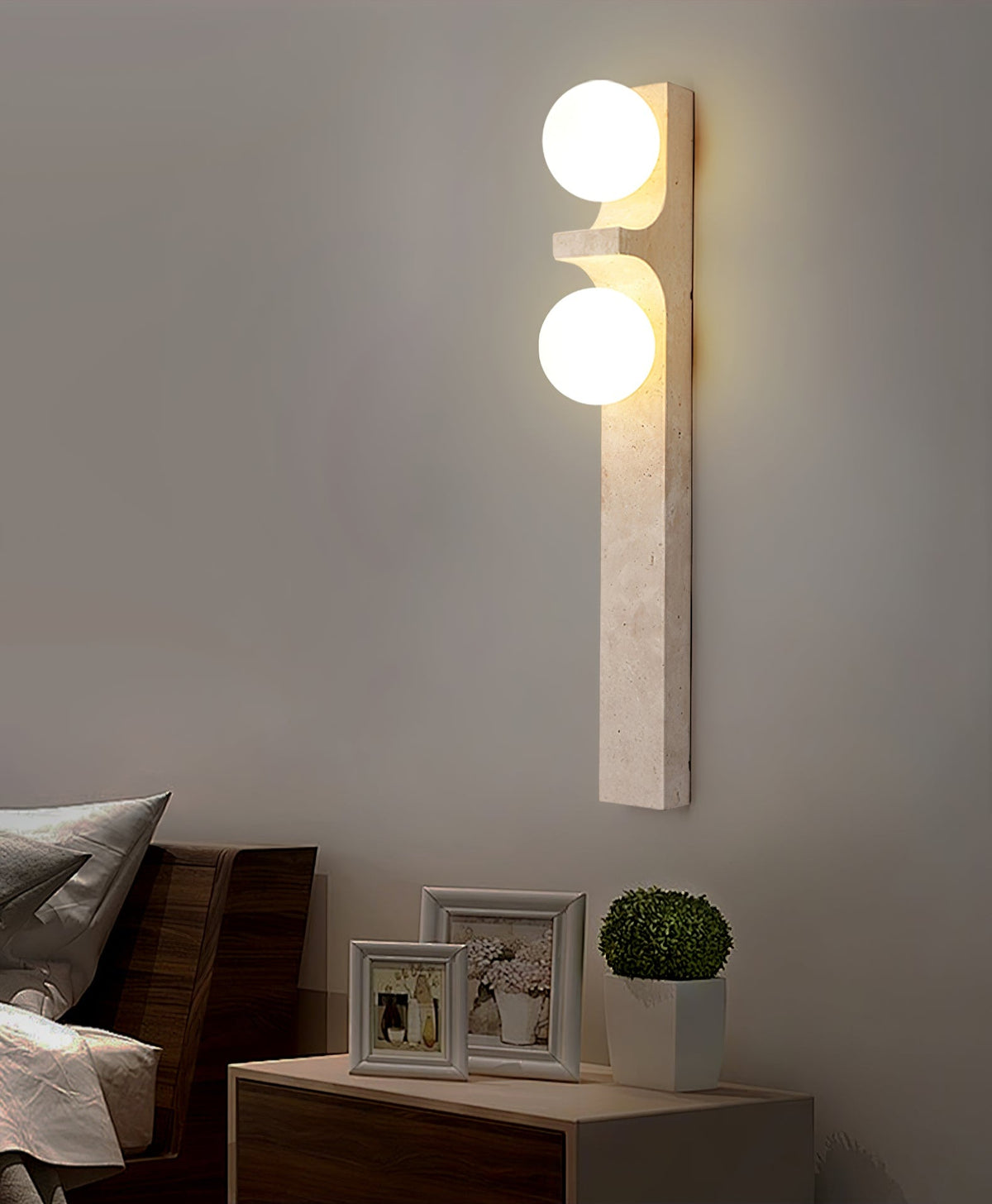 Cirra Travertine Wall Light