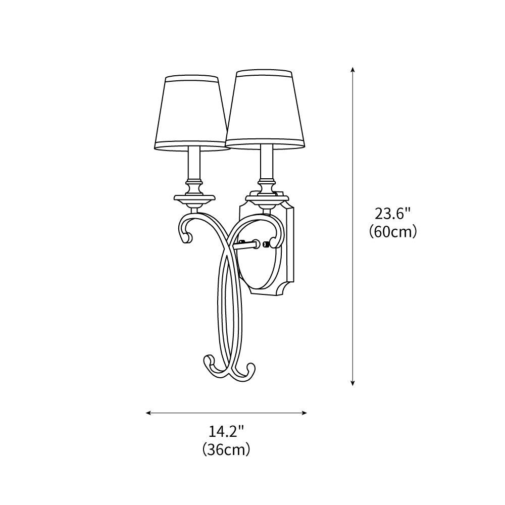 Coby Candle Wall Light 14.2"