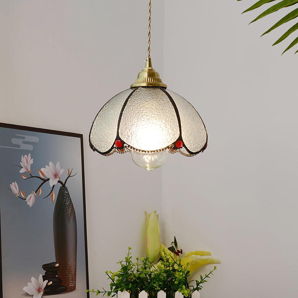 Colorful Stained Glass Pendant Light