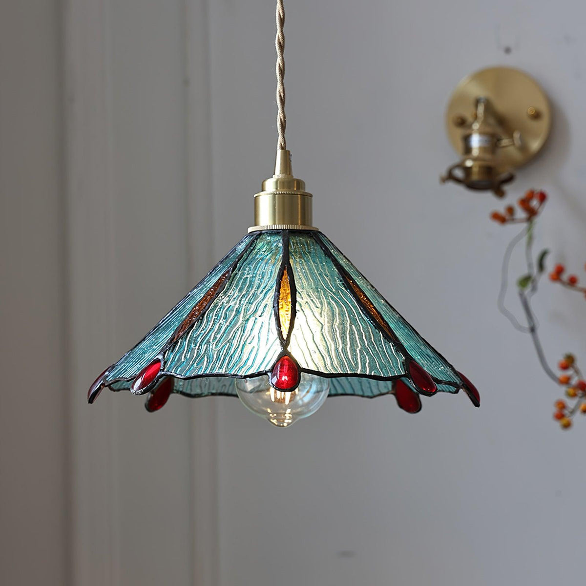 Colorful Stained Glass Pendant Light