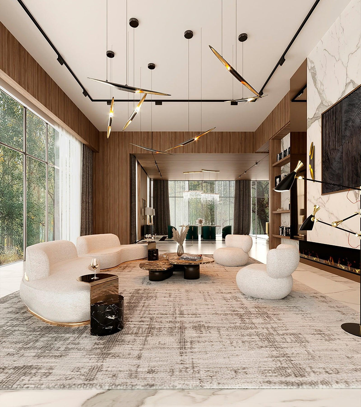 Coltrane Pipe Pendant Light 23.6"