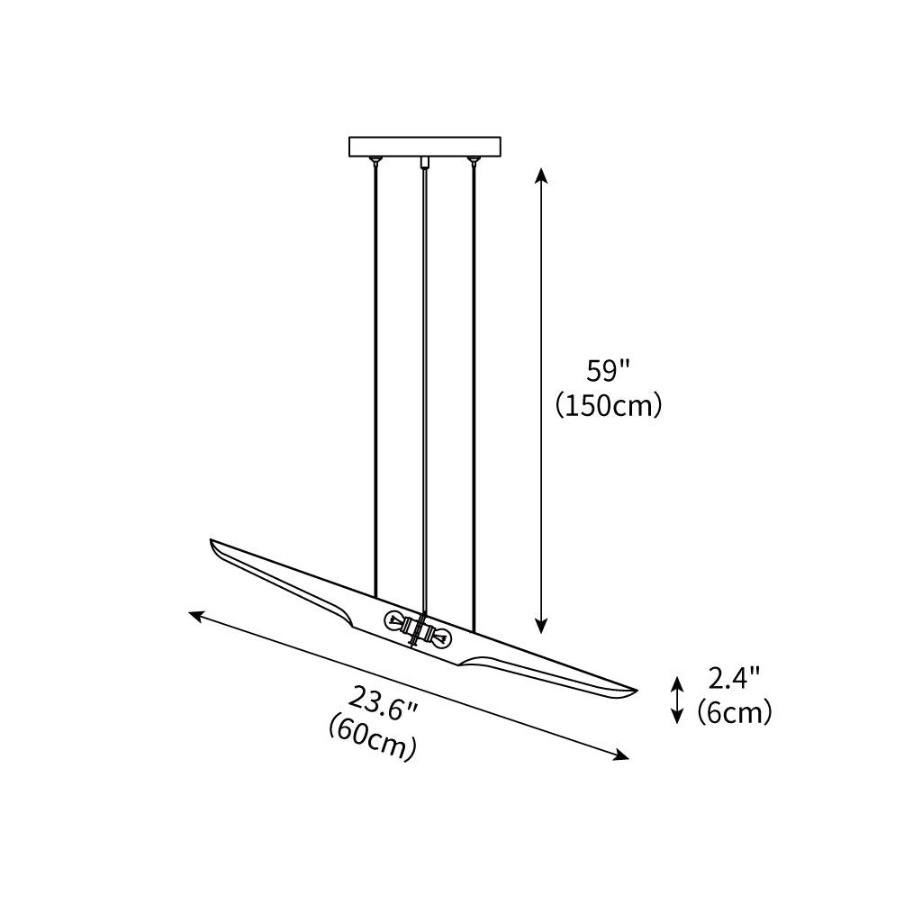 Coltrane Pipe Pendant Light 23.6"