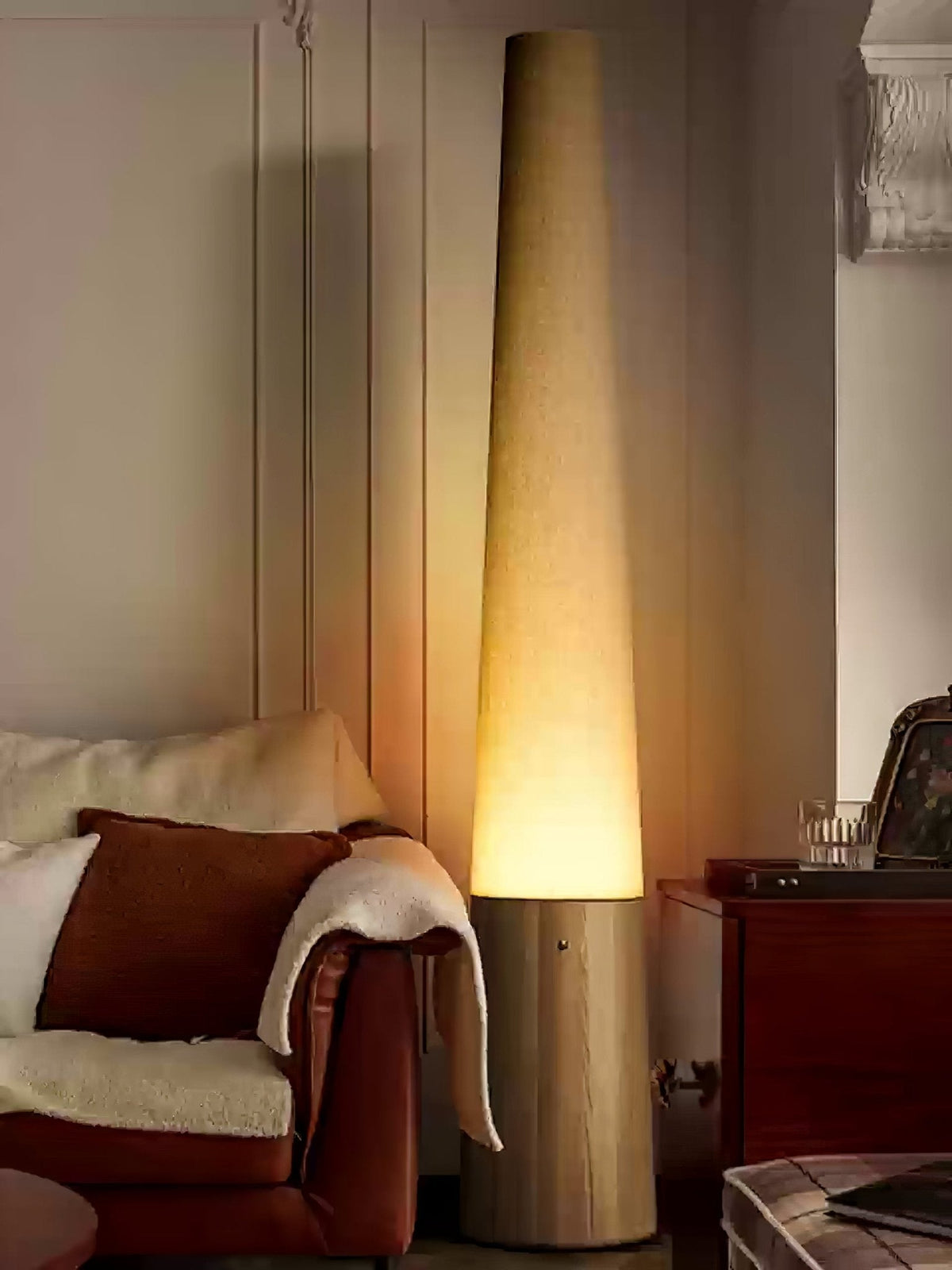 Cone Wooden Floor Lamp