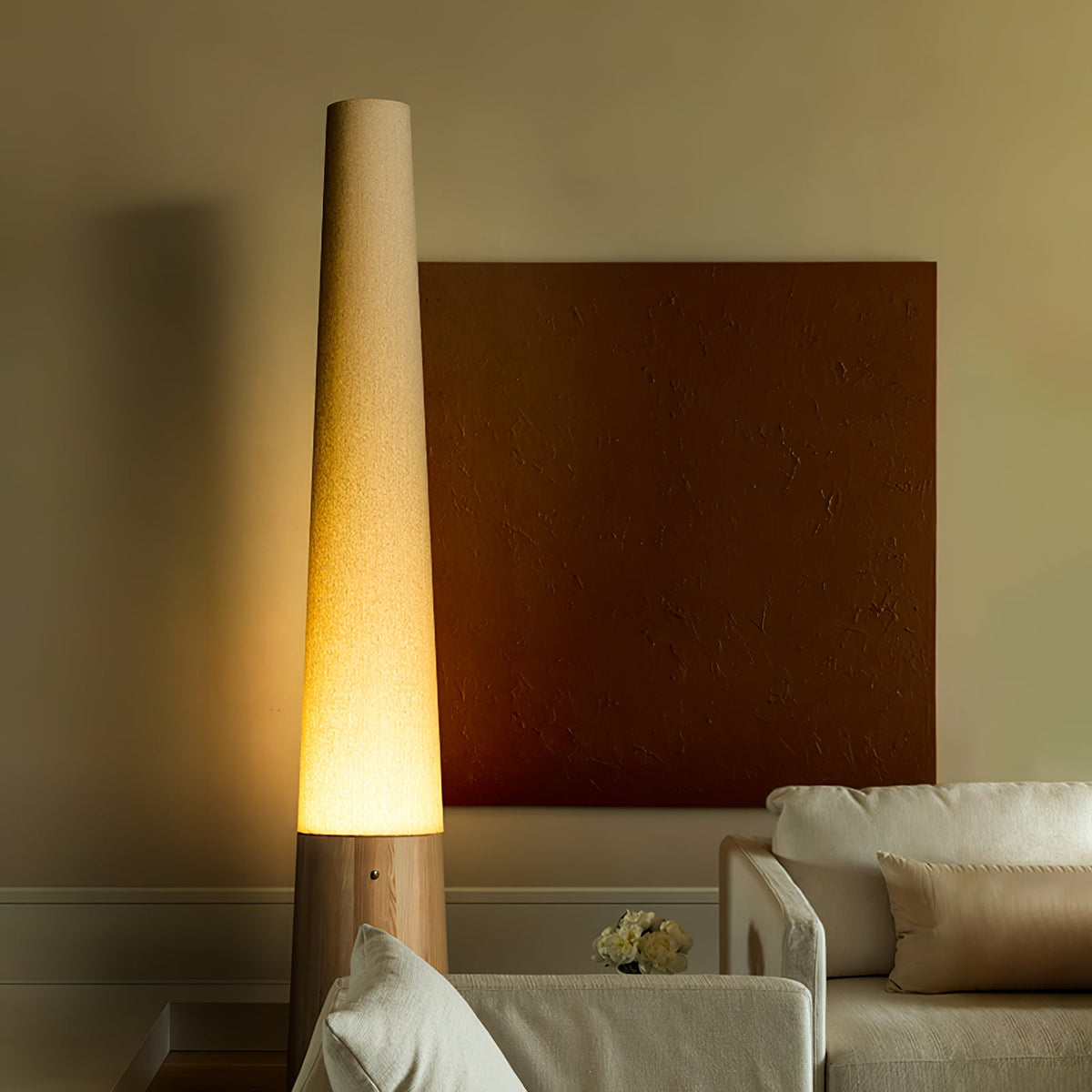 Cone Wooden Floor Lamp