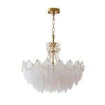 Contemporary Leaves Glass Chandelier